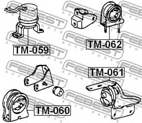 Подушка двигателя FEBEST TM-061 - Фото 1