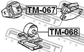 Подушка двигателя FEBEST TM-068 - Фото 1