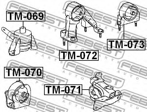 Подушка двигателя FEBEST TM-073 - Фото 1