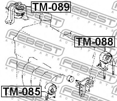 Подушка двигуна FEBEST TM-089 - Фото 1