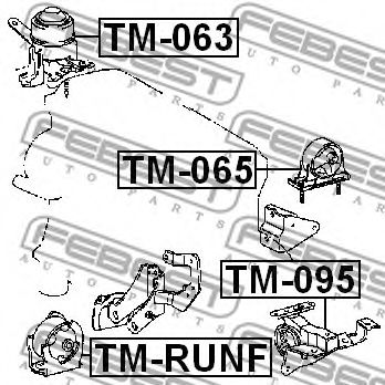 Подушка двигателя FEBEST TM-095 - Фото 1