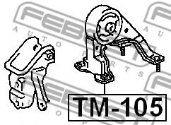 Подушка двигателя FEBEST TM-105 - Фото 1