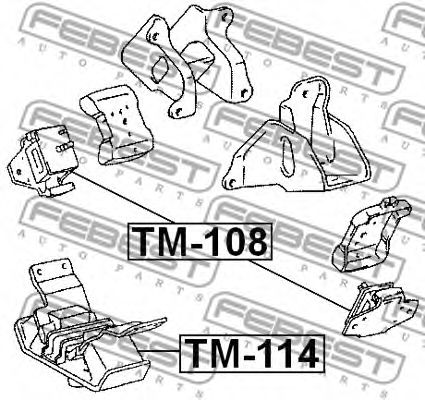 Подушка двигателя FEBEST TM-114 - Фото 1