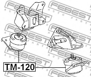Подушка двигателя FEBEST TM-120 - Фото 1