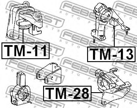 Подушка двигателя FEBEST TM-13 - Фото 1
