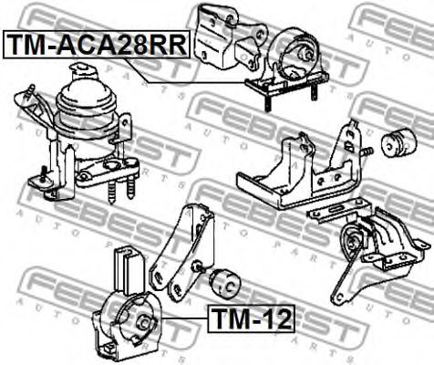 Подушка двигуна FEBEST TM-ACA28RR - Фото 1