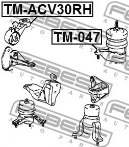Подушка двигателя FEBEST TM-ACV30RH - Фото 1