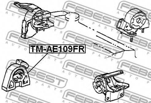 Подушка двигателя FEBEST TM-AE109FR - Фото 1