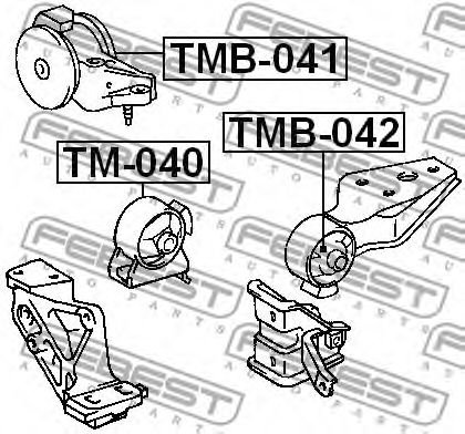 Подушка двигателя FEBEST TMB-041 - Фото 1