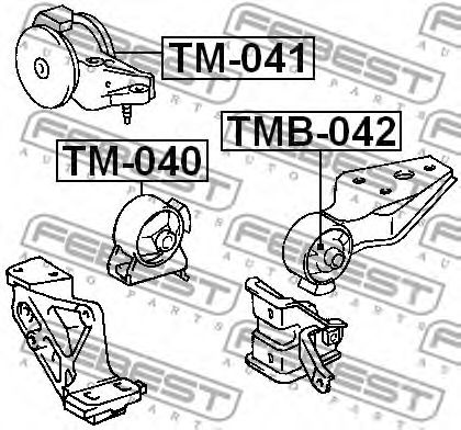 Подушка двигателя FEBEST TMB-042 - Фото 1