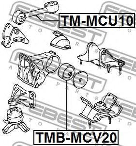 Подушка двигателя FEBEST TMB-MCV20 - Фото 1
