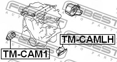 Подушка двигателя FEBEST TM-CAMLH - Фото 1