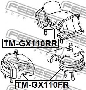 Подушка двигателя FEBEST TM-GX110FR - Фото 1
