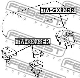 Подушка двигателя FEBEST TM-GX93FR - Фото 1