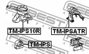 Подушка двигателя FEBEST TM-IPS10R - Фото 1