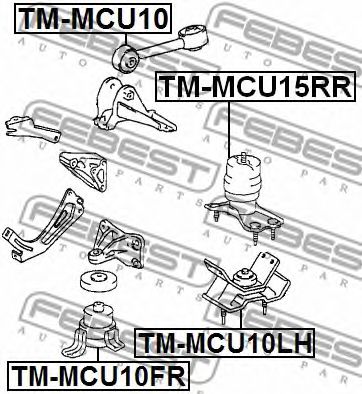 Подушка двигателя FEBEST TM-MCU10LH - Фото 1