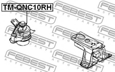 Подушка двигателя FEBEST TM-QNC10RH - Фото 1