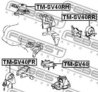 Подушка двигателя FEBEST TM-SV40 - Фото 1