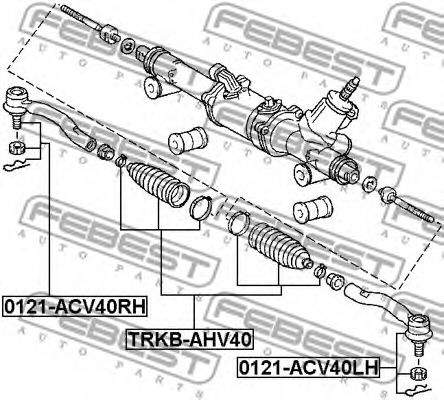 Пыльник рулевой рейки FEBEST TRKB-AHV40 - Фото 1