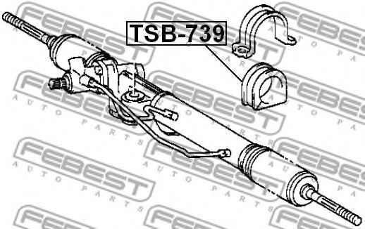Сайлентблок рулевого механизма FEBEST TSB-739 - Фото 1