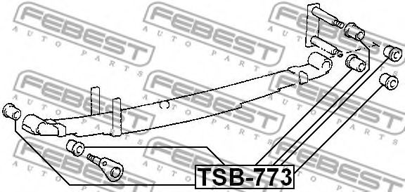 Втулка, листовая рессора FEBEST TSB-773 - Фото 1