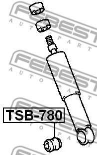 Дистанционная труба, амортизатор FEBEST TSB-780 - Фото 1