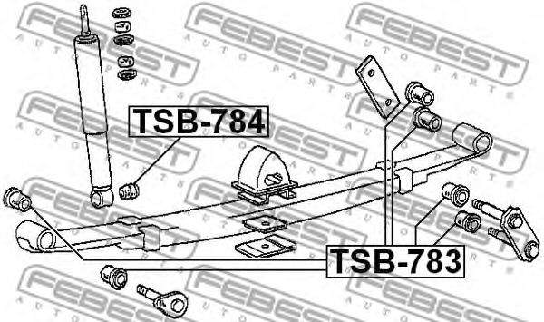 Втулка, листова ресора FEBEST TSB-783 - Фото 1