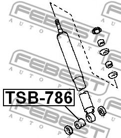 Дистанционная труба, амортизатор FEBEST TSB-786 - Фото 1