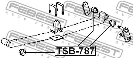 Втулка, листова ресора FEBEST TSB-787 - Фото 1