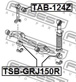 Опора, стабілізатор FEBEST TSB-GRJ150R - Фото 1