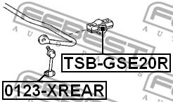 Опора, стабилизатор FEBEST TSB-GSE20R - Фото 1
