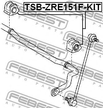 Опора, стабілізатор FEBEST TSB-ZRE151F-KIT - Фото 1