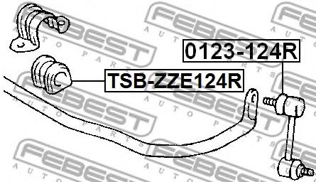 Опора, стабілізатор FEBEST TSB-ZZE124R - Фото 1