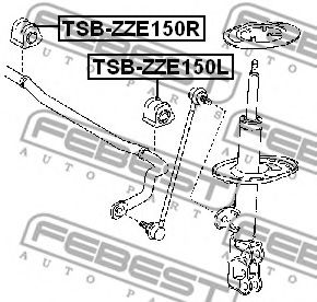 Опора, стабілізатор FEBEST TSB-ZZE150R - Фото 1