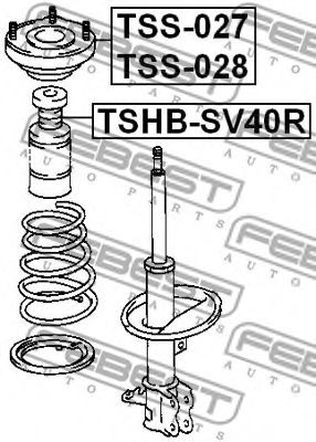 Опора амортизатора FEBEST TSS-028 - Фото 1