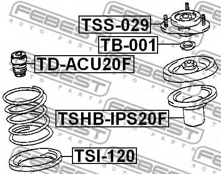 Опора амортизатора FEBEST TSS-029 - Фото 1