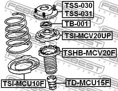Опора амортизатора FEBEST TSS-030 - Фото 1