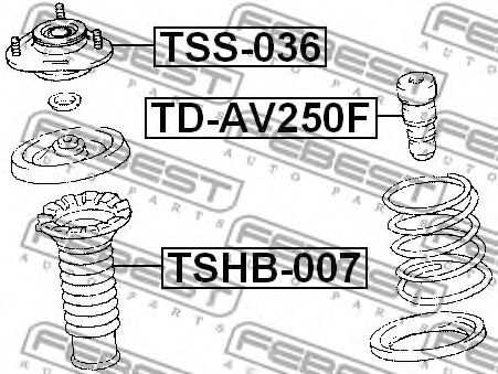 Опора амортизатора FEBEST TSS-036 - Фото 1