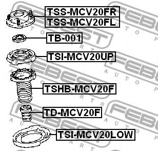 Опора амортизатора FEBEST TSS-MCV20FL - Фото 1