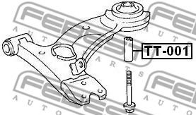 Гільза, підвіски поперечного важеля FEBEST TT-001 - Фото 1