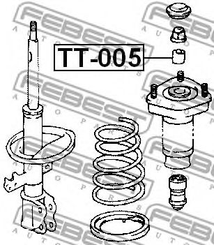 Дистанционная труба, амортизатор FEBEST TT-005 - Фото 1