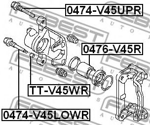 Комплект принадлежностей, тормозной суппорт FEBEST TT-V45WR - Фото 1