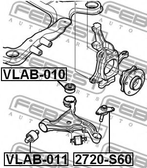 Сайлентблок важеля FEBEST VLAB-011 - Фото 1