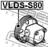 Шкив насоса гидроусилителя (ГУР) FEBEST VLDS-S80 - Фото 1