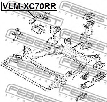 Подушка двигателя FEBEST VLM-XC70RR - Фото 1