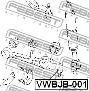 Ремкомплект шаровых опор FEBEST VWBJB-001 - Фото 1