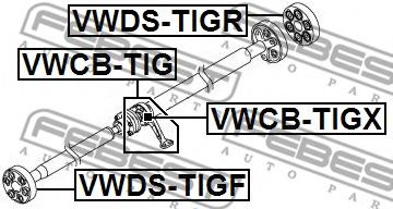 Подвесной подшипник карданного вала FEBEST VWCB-TIG - Фото 1