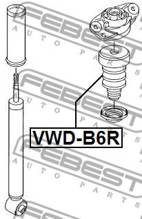 Амортизатор FEBEST VWD-B6R - Фото 1