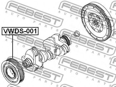 Шкив коленвала FEBEST VWDS-001 - Фото 1