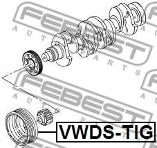 Шкив коленвала FEBEST VWDS-TIG - Фото 1